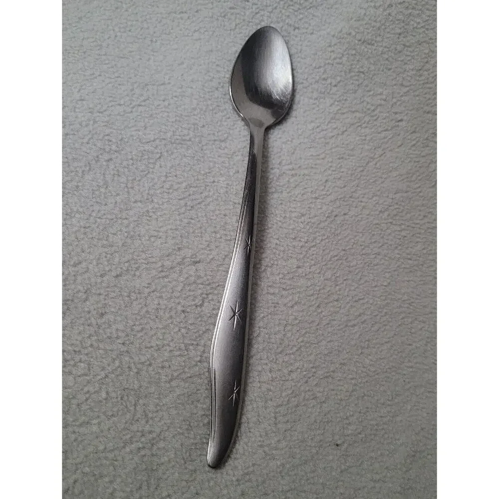 Vtg Mar-crest Stainless Citation Atomic Starburst ICE TEA Long Spoon USA